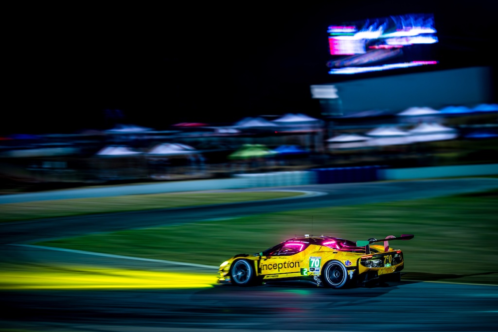 Frederik Schandorff i kamp for to IMSA-mesterskaber på Road Atlanta. 
(Foto: Inception Racing)